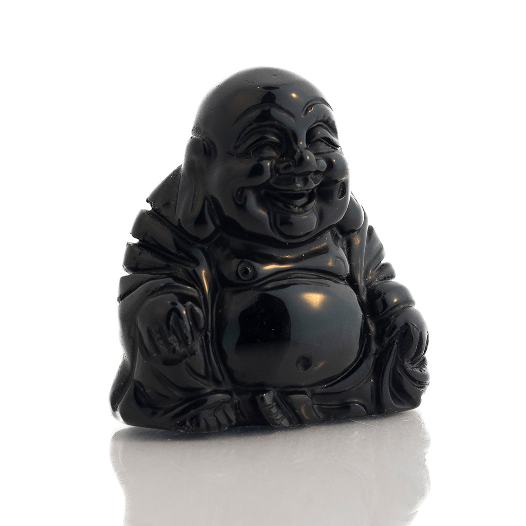 Black Tourmaline Laughing Buddha