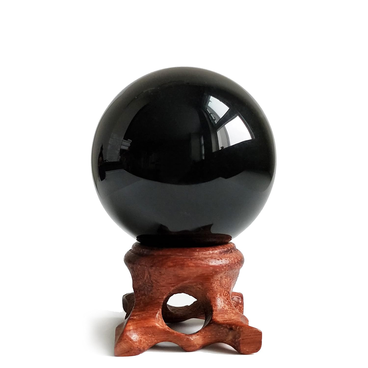 Rā Black Obsidian Sphere